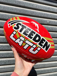 Load image into Gallery viewer, Personalised Dolphins Official NRL Ball (Size 5)
