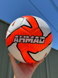 Load image into Gallery viewer, Personalised Deploy Orange Soccer Ball (Size 3, 4, 5)
