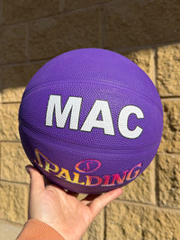 Load image into Gallery viewer, Personalised Spalding Rubber Purple Highlight Rush Basketball (Size 5, 6)
