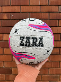 Load image into Gallery viewer, Personalised Gilbert White Eclipse M500 Netball (SIZE 4)
