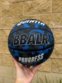 Load image into Gallery viewer, Personalised BBALR Progress Blue Camo Rubber Basketball (Size 5, 6 &amp; 7)
