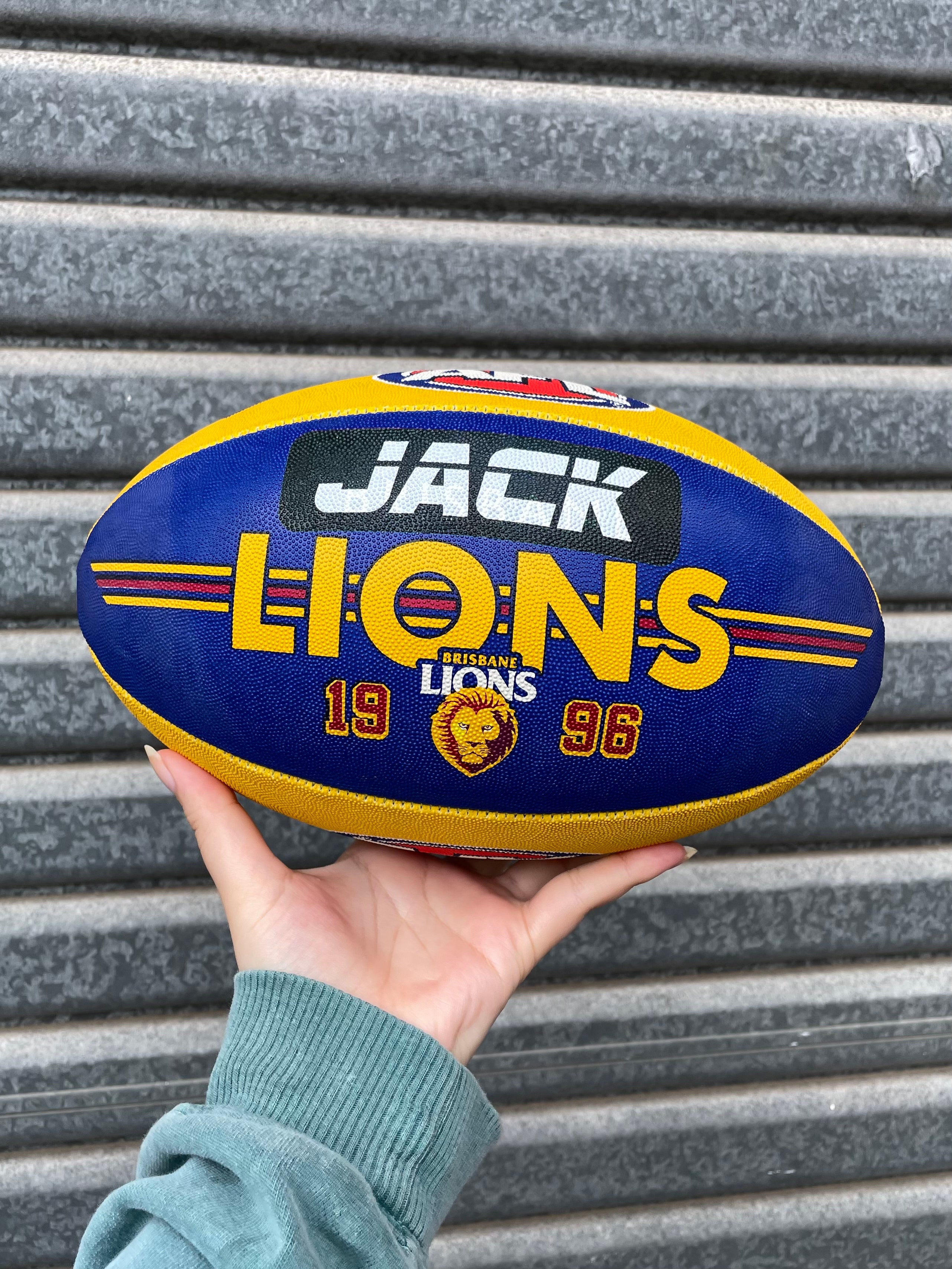 Personalised AFL Official Brisbane Lions Premiers 2026 Club Football (Size 5)