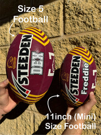 Load image into Gallery viewer, Personalised Brisbane Broncos Official NRL Ball (Size 5) - 4 Day Dispatch
