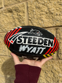 Load image into Gallery viewer, Personalised Penrith Panthers Official NRL Ball (11inch mini ball)

