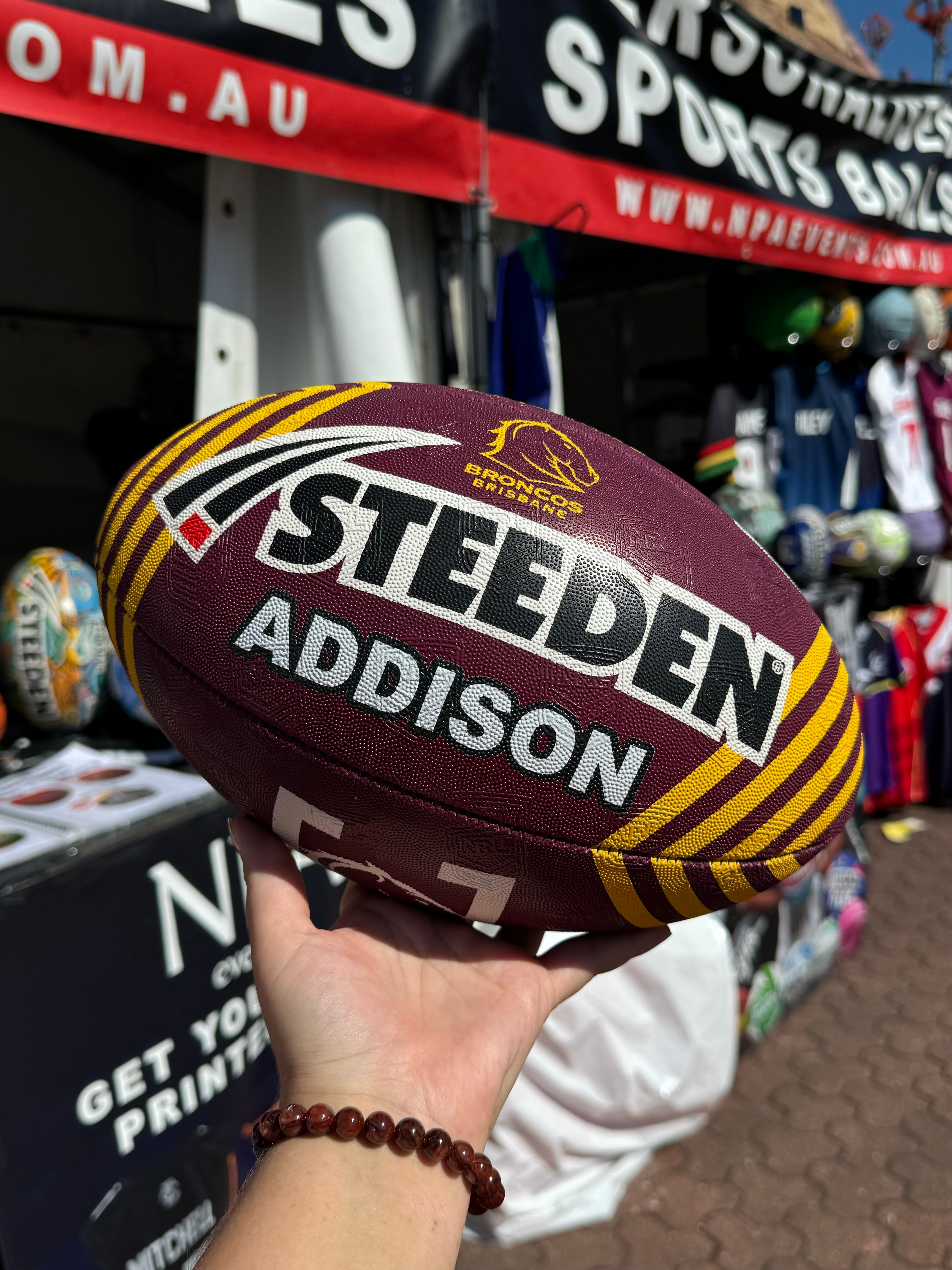 Personalised Brisbane Broncos Official NRL Ball (Size 5)