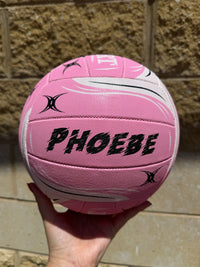 Load image into Gallery viewer, Personalised Gilbert Exo Pink Netball (SIZE 5)
