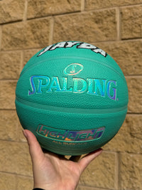 Load image into Gallery viewer, Personalised Spalding Rubber Teal Highlight Rush Basketball (Size 5, 6)
