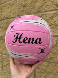 Load image into Gallery viewer, Personalised Gilbert Exo Pink Netball (SIZE 5)
