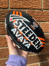 Load image into Gallery viewer, Personalised Wests Tigers Official NRL Ball (11inch mini ball)
