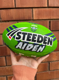 Load image into Gallery viewer, Personalised Canberra Raiders Official NRL Ball (11inch mini ball)
