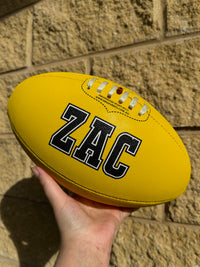 Load image into Gallery viewer, Personalised Mi-Ball AFL Football - Yellow (Size 5)

