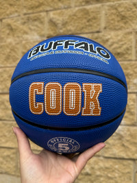 Load image into Gallery viewer, Personalised Buffalo Rubber Blue Basketball (Size 5)
