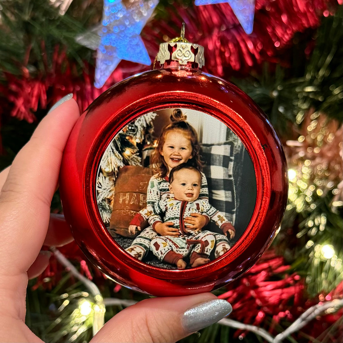 Personalised Red Christmas Bauble