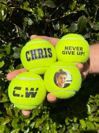 Load image into Gallery viewer, Personalised Tennis Balls with Custom Canister (4 Pack)
