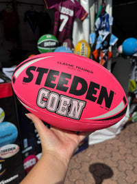 Load image into Gallery viewer, Personalised Pink Steeden Rugby League Balls (Size 5)
