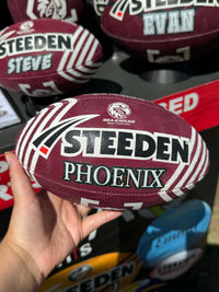Load image into Gallery viewer, Personalised Manly Sea Eagles Official NRL Ball (11inch mini ball)
