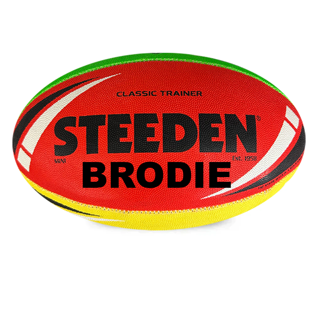 Personalised Multi Colour Steeden Rugby League Ball (Mini Size)