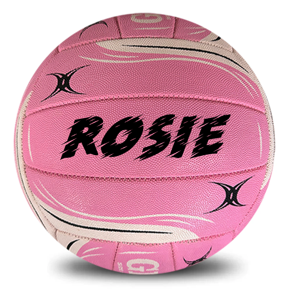 Personalised Gilbert 2025 Exo Pink Netball (SIZE 5)