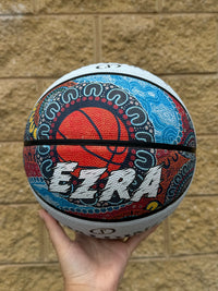 Load image into Gallery viewer, Personalised Spalding NBL White Indigenous Basketball (Size 5, 6, 7)
