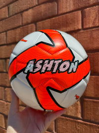Load image into Gallery viewer, Personalised Deploy Orange Soccer Ball (Size 3, 4, 5)
