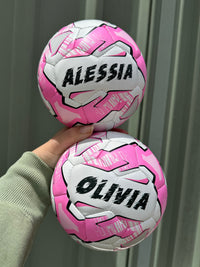 Load image into Gallery viewer, Mini Personalised Mi-Ball Pink Soccer Ball (Mini Size)
