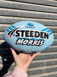 Load image into Gallery viewer, Personalised Cronulla Sharks Official NRL Ball (Size 5)
