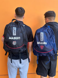 Load image into Gallery viewer, Personalised St Kilda Saints Official AFL Backpack
