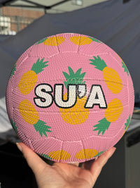 Load image into Gallery viewer, Personalised Hart Pineapple Dream Netball (SIZE 5)
