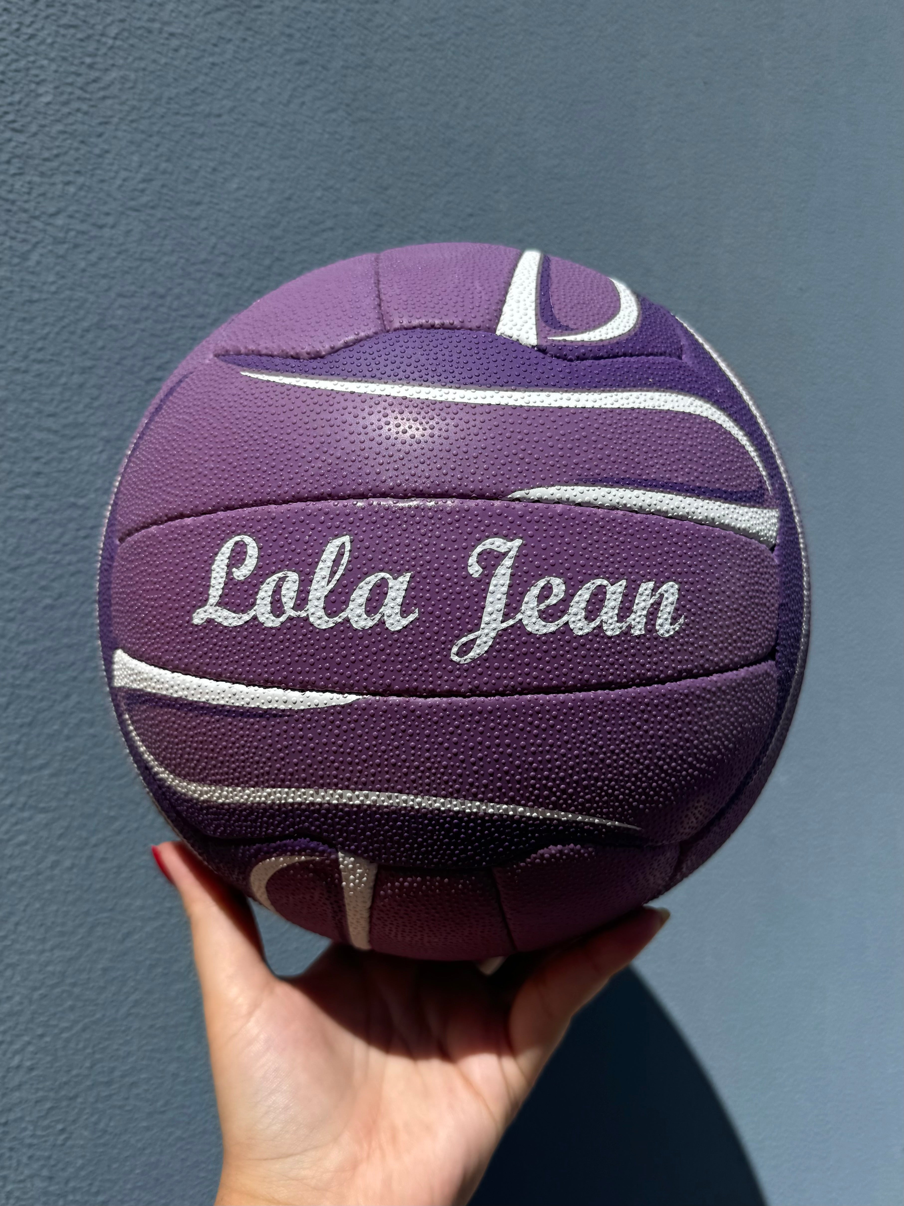 Personalised Mi-Ball Envision Purple Netball (SIZE 4, 5)