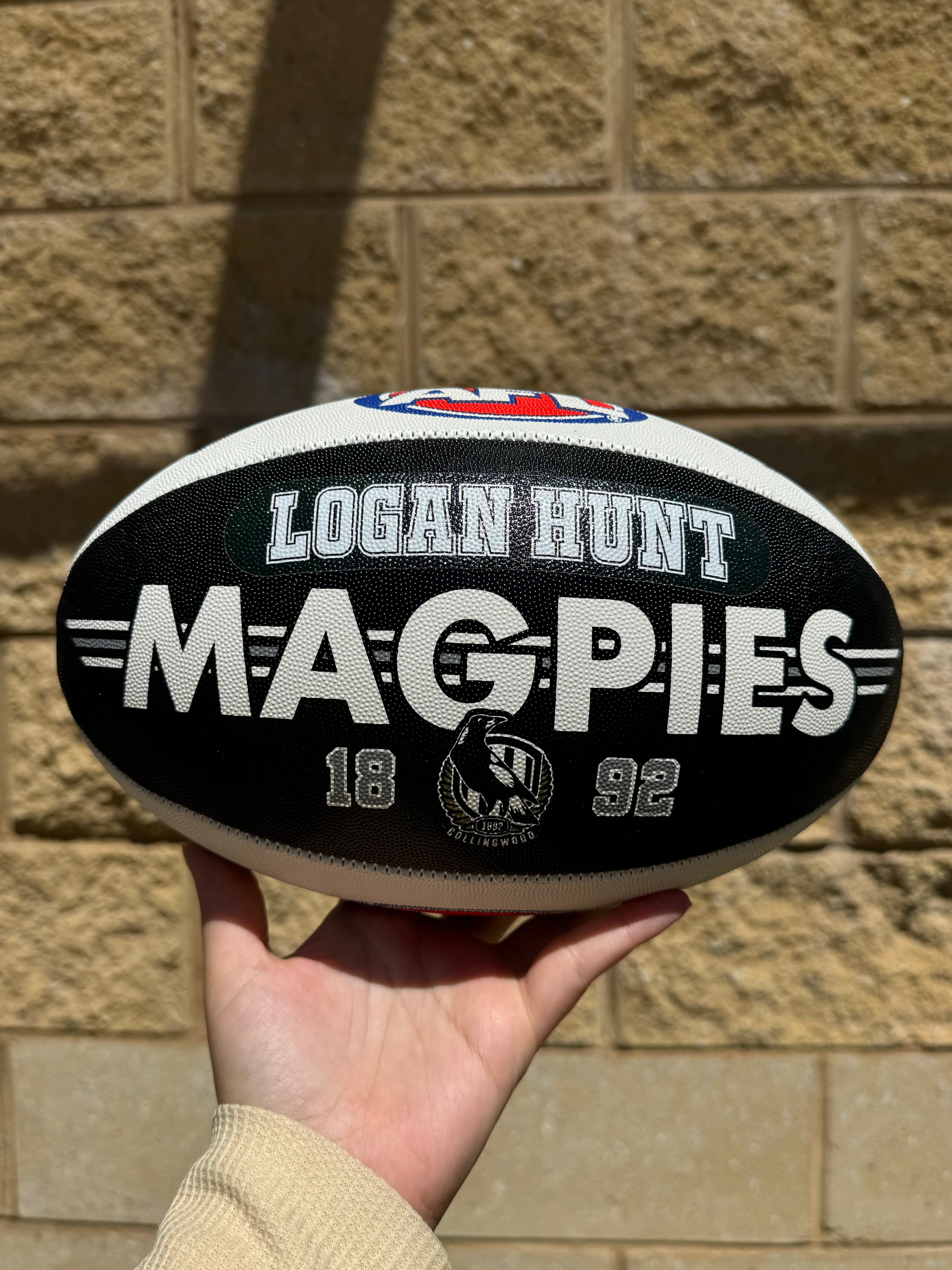 Personalised AFL Official Collingwood Magpies Club Football (Size 5)