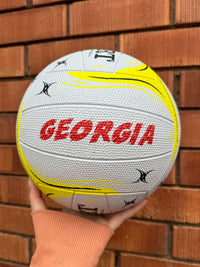 Load image into Gallery viewer, Personalised Gilbert Phoenix Netball White and Yellow (SIZE 4)
