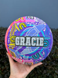 Load image into Gallery viewer, Personalised Gilbert 2025 Indigenous First Nations Supporter Netball (SIZE 5)

