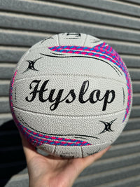 Load image into Gallery viewer, Personalised Gilbert White Spectra Netball (SIZE 4, 5)
