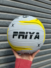Load image into Gallery viewer, Personalised Gilbert Phoenix Netball White and Yellow (SIZE 4)
