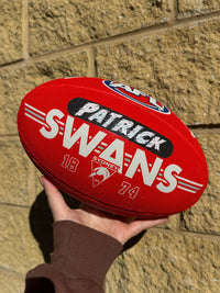 Load image into Gallery viewer, Personalised AFL Official Sydney Swans Club Football (Size 5)
