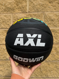 Load image into Gallery viewer, Personalised Spalding NBL Hoops Fest Black Highlight Basketball (Size 6, 7)
