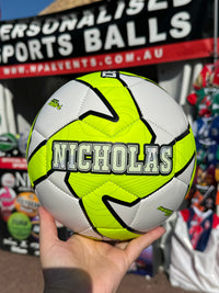 Load image into Gallery viewer, Personalised Neon Deploy Soccer Ball (Size 3, 4 ,5)
