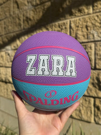 Load image into Gallery viewer, Personalised Purple &amp; Blue Spalding Basketball (Size 3)
