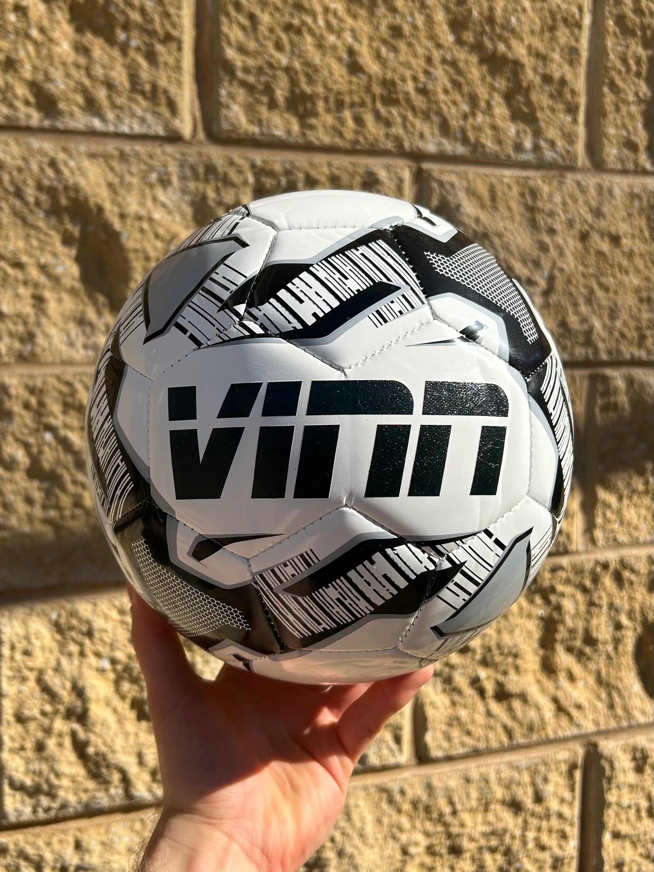 Personalised Mi-Ball Black Soccer Ball (Size 3, 4, 5)