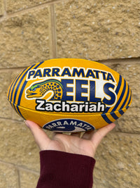 Load image into Gallery viewer, Personalised Parramatta Eels Official NRL Ball (11inch mini ball)
