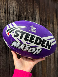 Load image into Gallery viewer, Personalised Melbourne Storm Official NRL Ball (Size 5)
