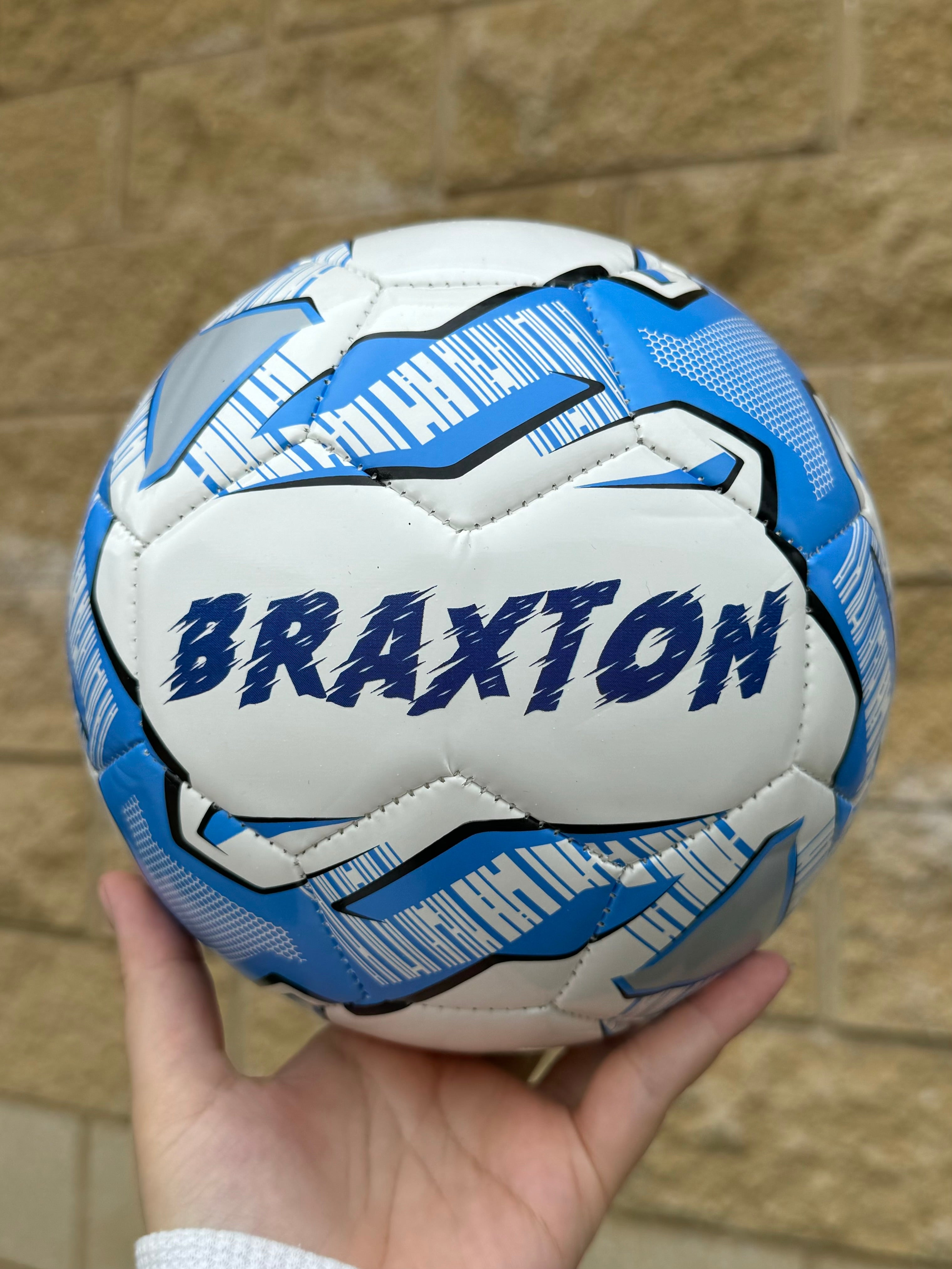 Personalised Mi-Ball Blue Soccer Ball (Size 3, 4, 5)