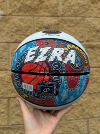 Load image into Gallery viewer, Personalised Spalding NBL White Indigenous Basketball (Size 5, 6, 7)
