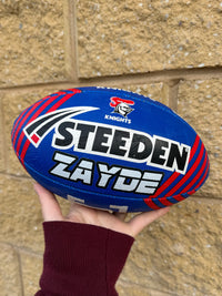 Load image into Gallery viewer, Personalised Newcastle Knights Official NRL Ball (11inch mini ball)

