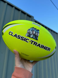Load image into Gallery viewer, Personalised Yellow Steeden Rugby League Balls (Size 5)
