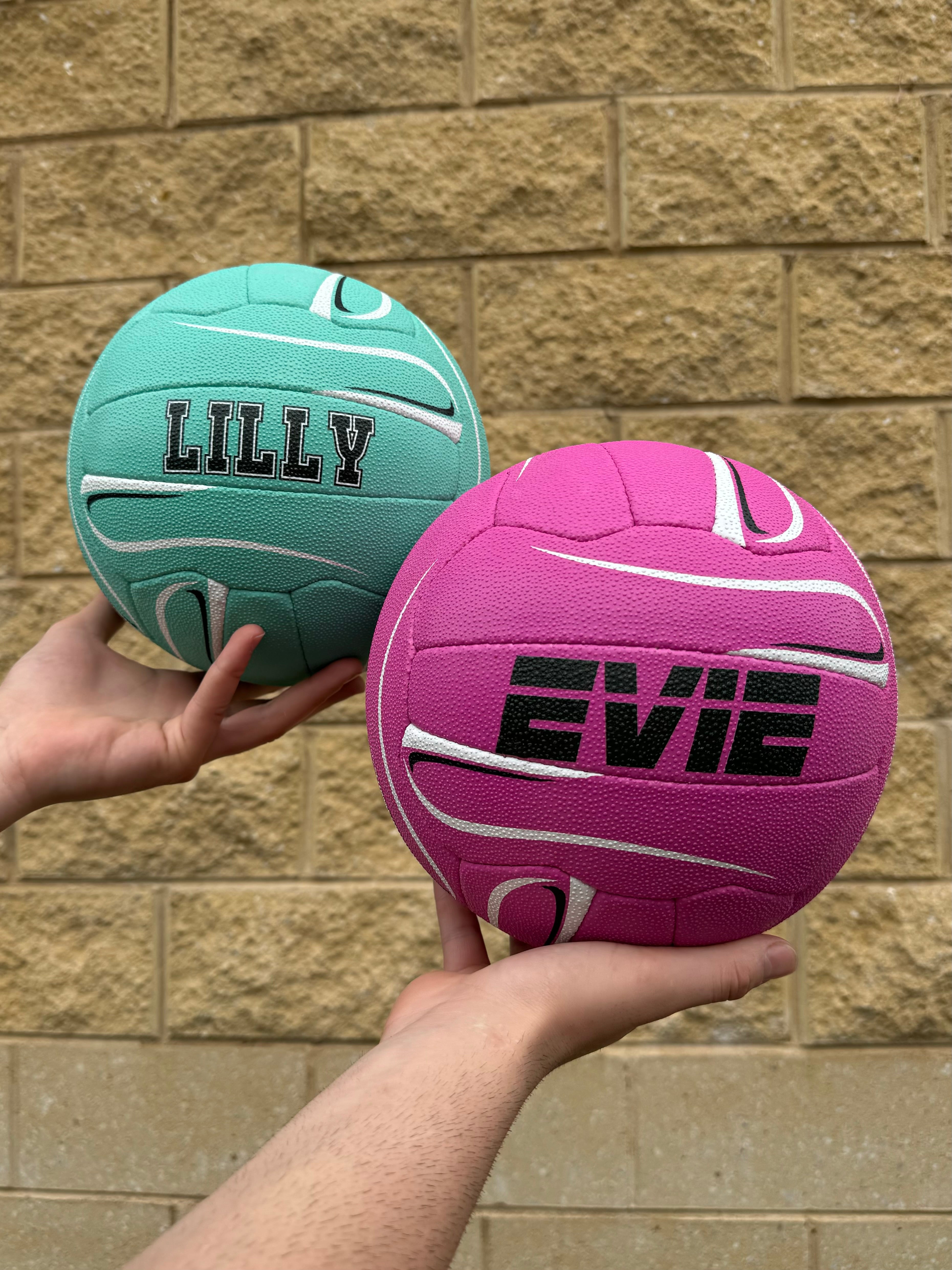 Personalised Mi-Ball Envision Teal Netball (SIZE 4, 5)
