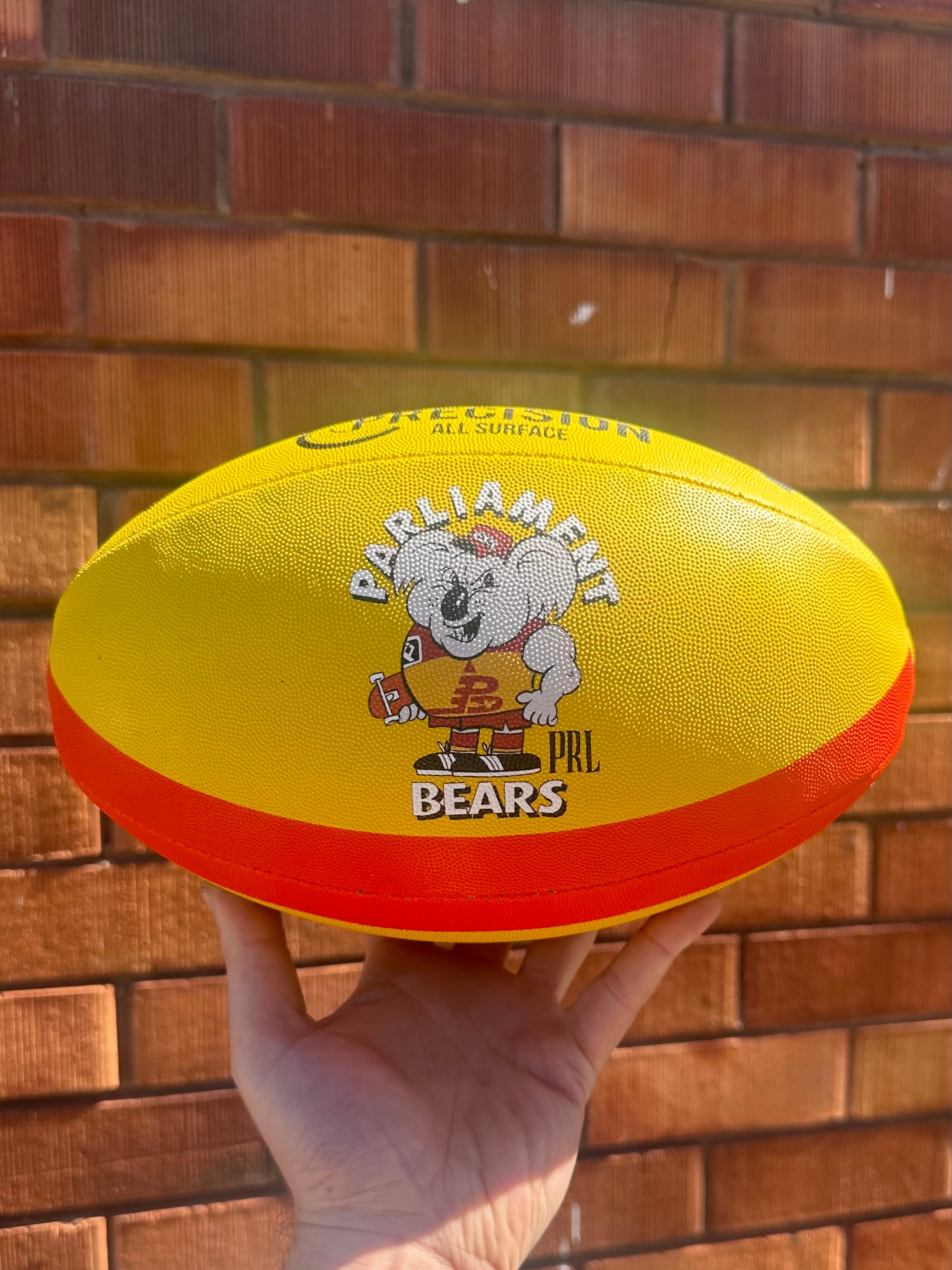 Personalised AFL Precision Football - Yellow (Size 3 & 5)