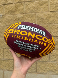 Load image into Gallery viewer, Personalised Dual Premiership 2025 Brisbane Broncos Official NRL Ball (Size 5) - 4 Day Dispatch
