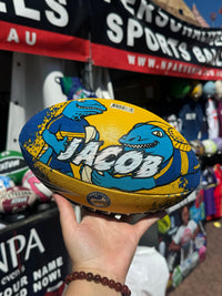 Load image into Gallery viewer, Personalised Limited Edition Parramatta Eels Mascot Official NRL Ball (Size 3)
