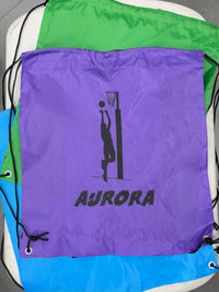 Load image into Gallery viewer, Personalised Netball Drawstring Bag
